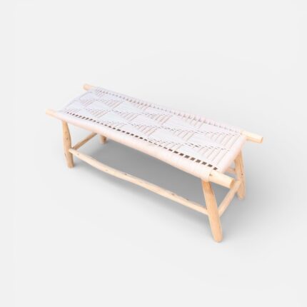 woven bench moroccan furniture boho decor