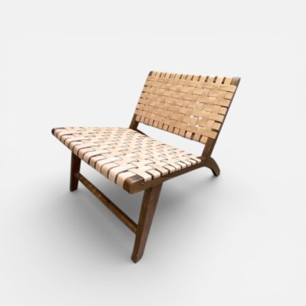 Mid-Century Leather Lounge Chair armchair moroccan furniture