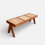 woven rattan bench moroccan furniture wooden benches cane seating