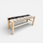 woven bench moroccan furniture wooden benches rope seating
